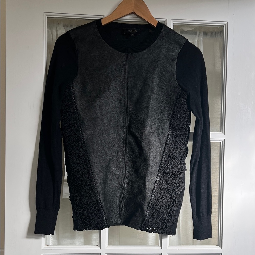 Ted Baker Sweater Leather & Lace